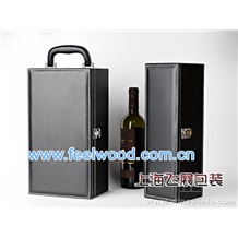 單瓶裝紅酒盒、雙瓶裝紅酒盒、紅酒皮質包裝盒、紅酒木盒包裝盒（熱賣中）