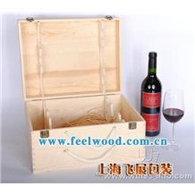 廠家直銷木質 松木六支裝紅酒木盒 定做紅酒盒 飛展紅酒盒