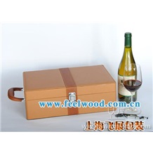 廠家供應 紅酒盒現貨 皮制紅酒盒 定做款式 雙支紅酒酒盒包裝 （飛展工廠現貨）