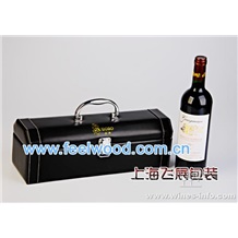 10月特價  現貨批發皮質單支酒盒、高檔PU皮紅酒包裝盒、上海飛展紅酒皮盒  2012年