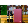芯銳輕奢皮盒新款雙支紅酒包裝皮盒定制通用葡萄酒禮品包裝