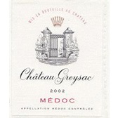 波尔多“梅多克”小产区（Medoc)哥萨克古堡庄园（Château Greysac）2002年