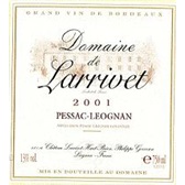 波尔多“蓓沙莱昂”小产区（Pessac Leognan)莱维田野庄园（Domaine de Larivet）2001年