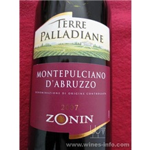 Terre Palladiane zonin Montepulciano D'abruzzo(2007)卓林普乐怡诺(红) 2007