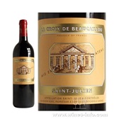 宝嘉龙庄园副牌红葡萄酒 LA CROIX DE BEAUCAILLOU 2006 red, Second Wine of Chateau Ducru Beaucaillou 1855分级二级庄园