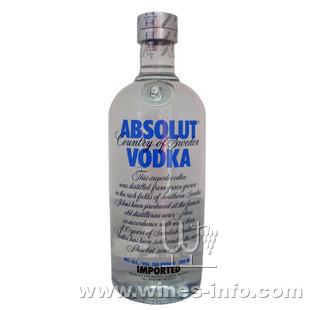 进口洋酒 烈酒 瑞典绝对原味伏特加 ABSOLUT VODKA