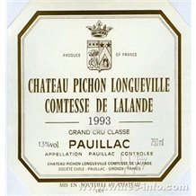 碧尚女爵 1993  Chateau Pichon Lalande 1993